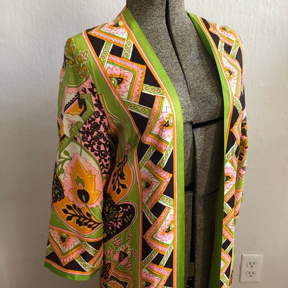 VINTAGE 1970’s MAXI PSYCHEDELIC FLORAL DUSTER